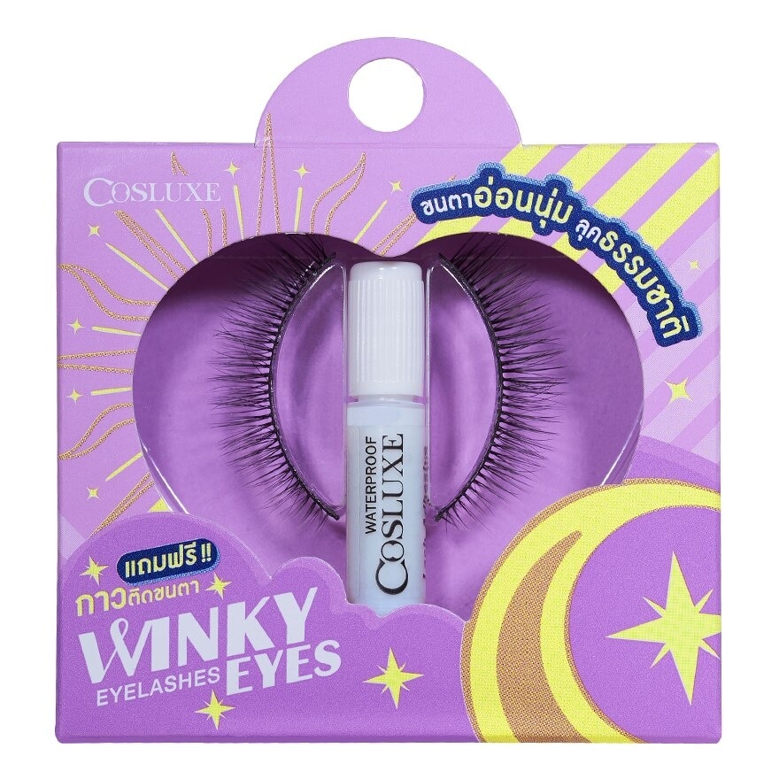 Cosluxe Cosluxe Winky Eyes Eyelashes 1Pair With Adhesive B-02