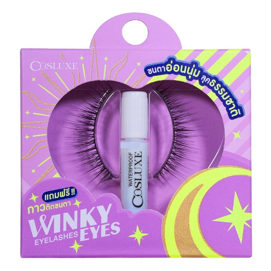 Cosluxe Cosluxe Winky Eyes Eyelashes 1Pair With Adhesive A-04