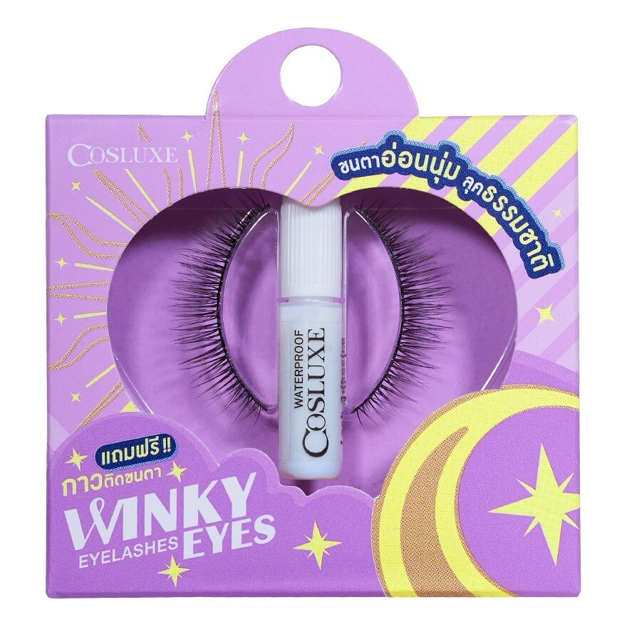 Cosluxe Cosluxe Winky Eyes Eyelashes 1Pair With Adhesive A-02