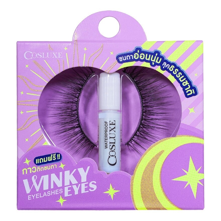 Cosluxe Cosluxe Winky Eyes Eyelashes 1Pair With Adhesive C-02