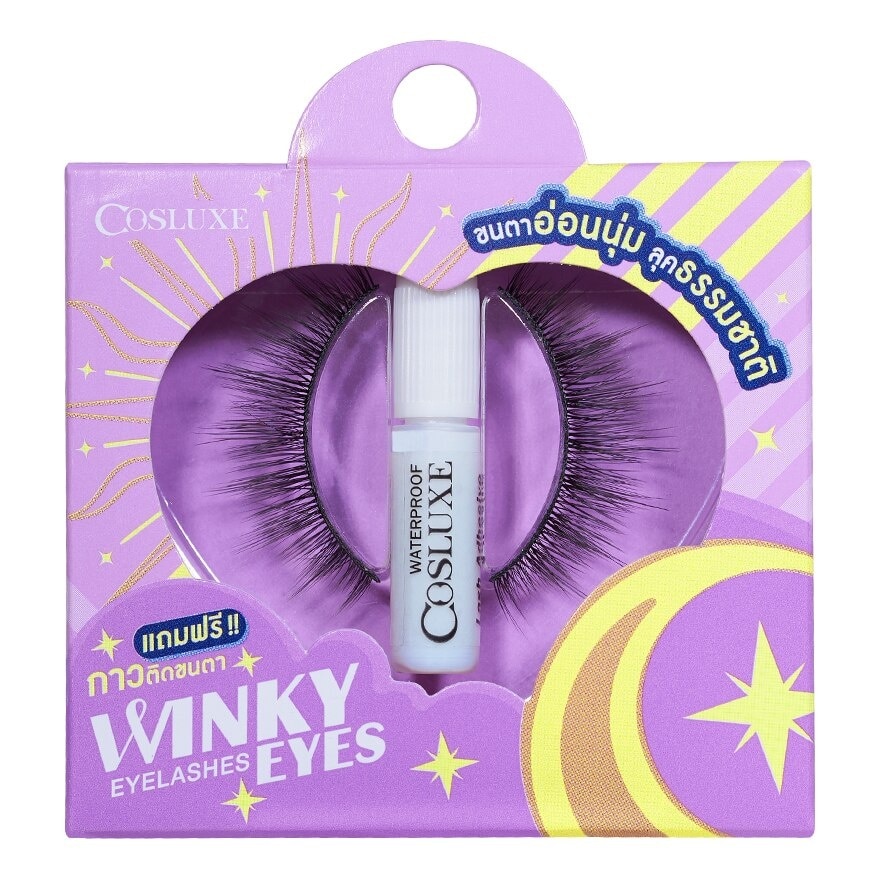 Cosluxe Cosluxe Winky Eyes Eyelashes 1Pair With Adhesive D-01