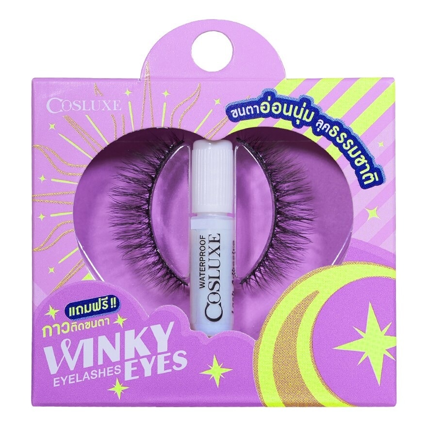 Cosluxe Cosluxe Winky Eyes Eyelashes 1Pair With Adhesive D-02