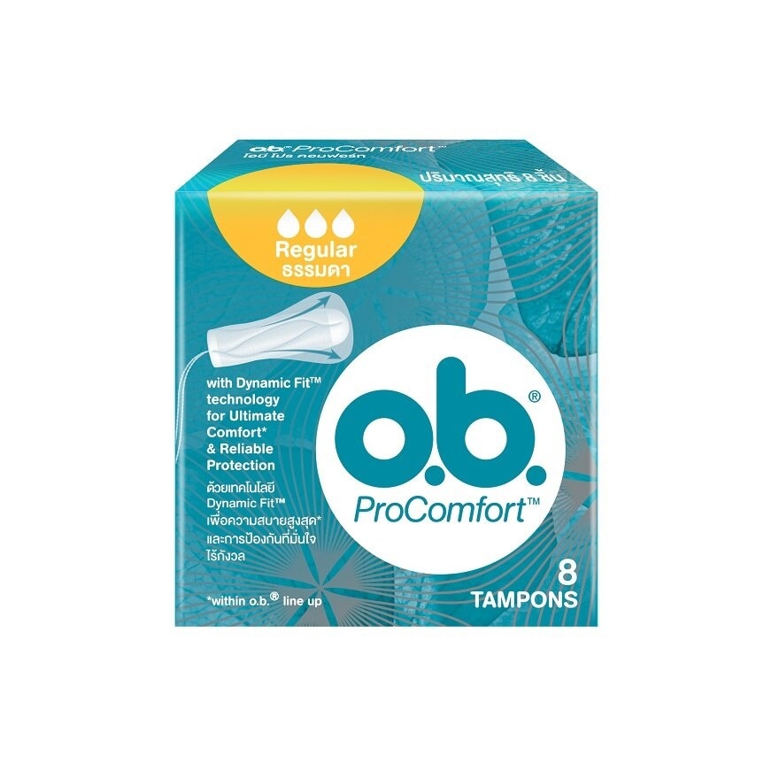 O.B. Pro Comfort Tampons Regualr 8'S ผ้าอนามัยแบบสอด