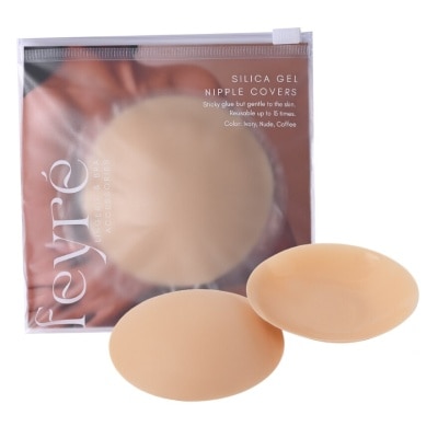 Feyre Feyre Silica Gel Adhesive Nipple Covers 7cm Nude