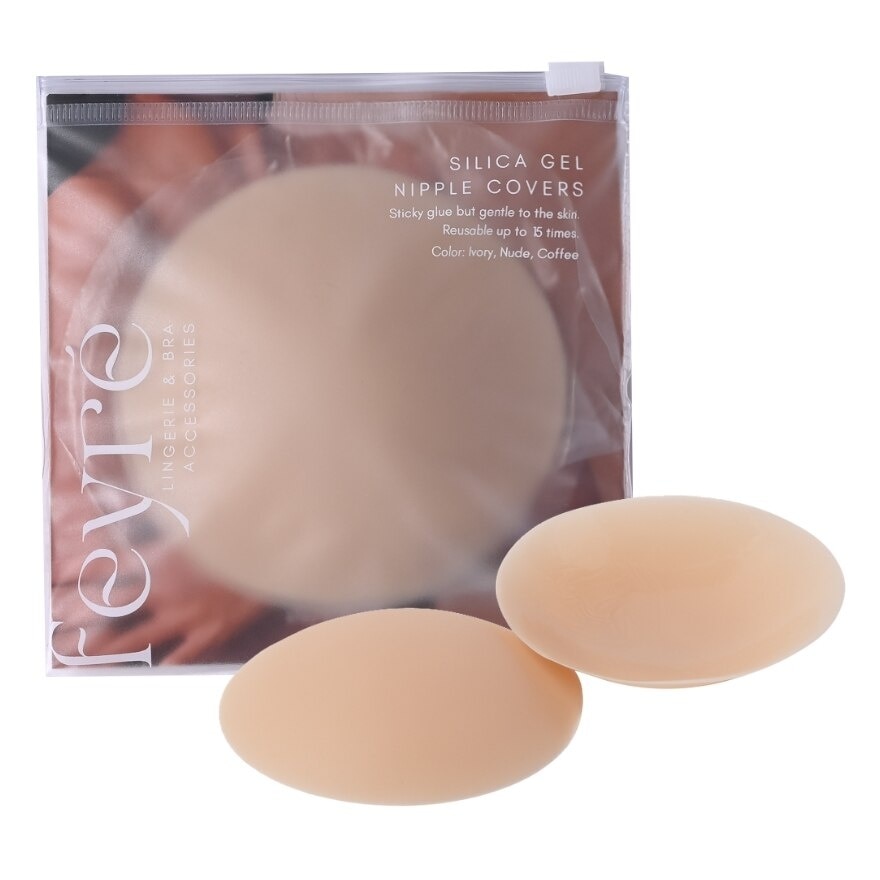 Feyre Silica Gel Adhesive Nipple Covers 8cm Ivory