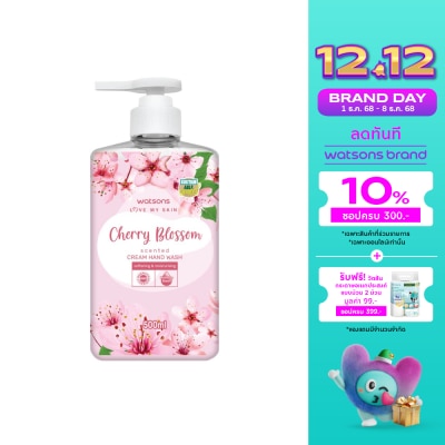 Watsons Watsons Love My Skin Cherry Blossom Scented Cream Hand Wash 500ml.