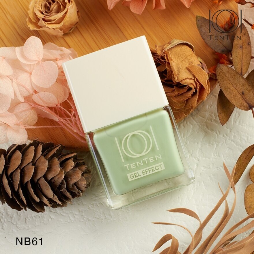 Ten Ten Gel Effect Nail Polish 12ml. NB61 Good Vibes Green