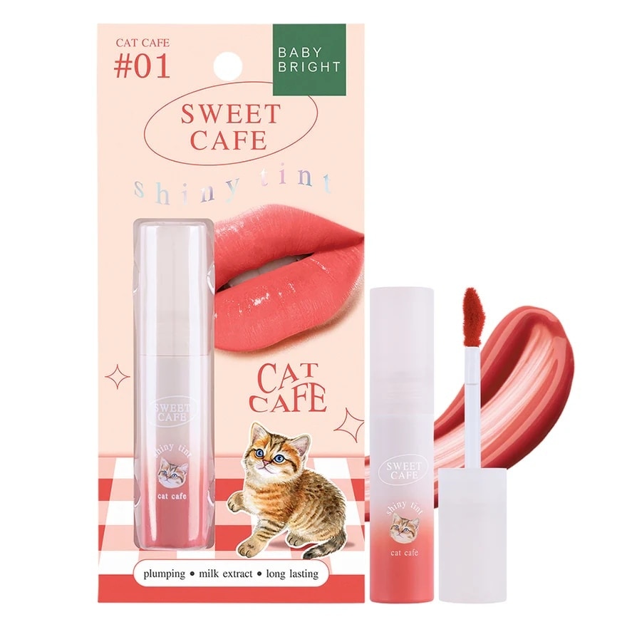 เบบี้ไบร์ท สวีทคาเฟ่ไชน์นี่ทินท์ 2.8g 01 แคท คาเฟ่
