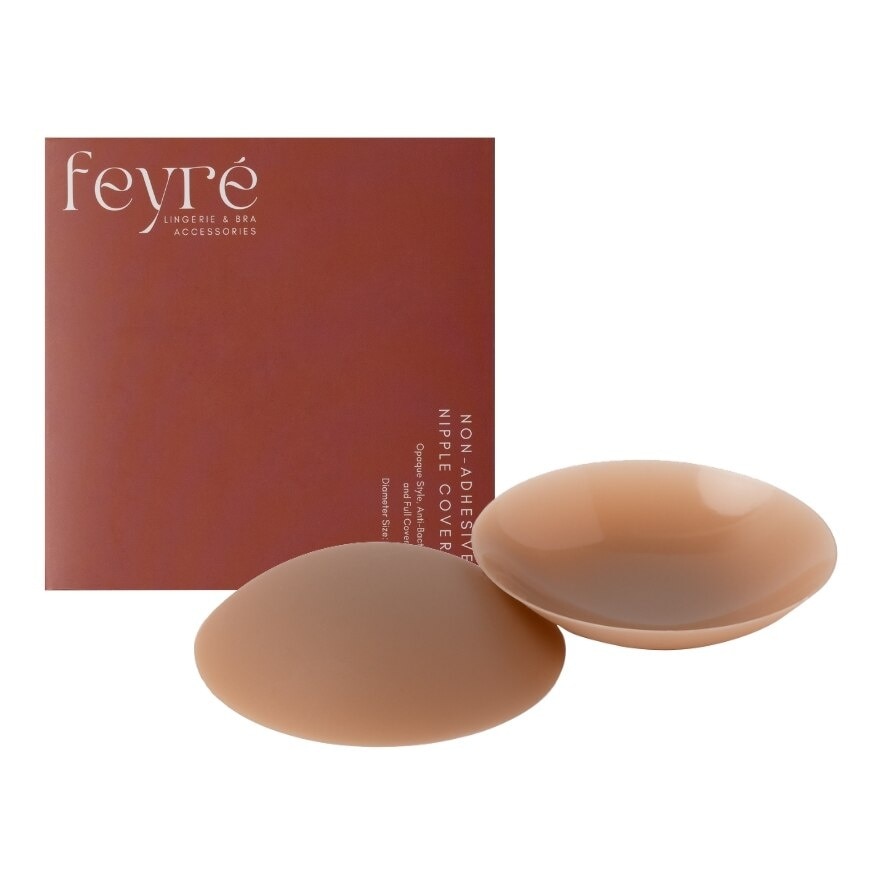 Feyre Opaque No Glue Nipple Covers 8cm Tan