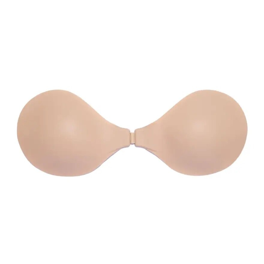 Feyre Round Shape Adhesive Silicone Bra Browny Color Size C