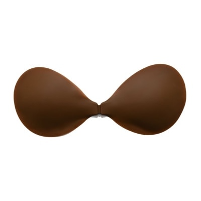 Feyre Feyre Adhesive Matte Silicone Round Shape Bra Dark Brown Size B For B-C