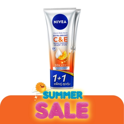 Nivea - นีเวีย วิตามิน บอดี้ เซรั่ม เอ็กซ์ตร้า ไบรท์ ซี แอนด์ อี 300 มล. แพ็คคู่ ผิวกระจ่างใส