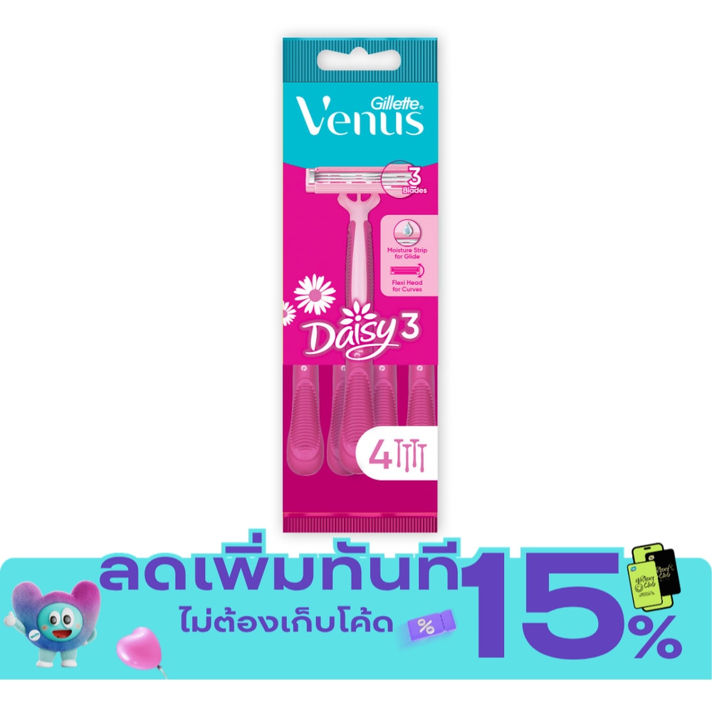 Gillette Razor Simply Venus Basic 4'S มีดโกน กำจัดขน image
