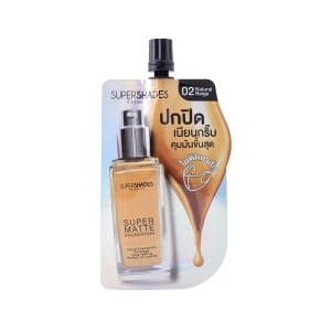 Premium Supershades Super Matte Foundation 02 Natural Beige 7 ml. 1 Pcs