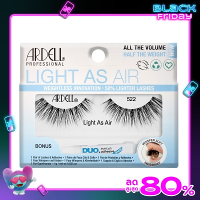 Ardell อาเดล ขนตาปลอม ไลท์ แอส แอร์ แลช 522 1คู่