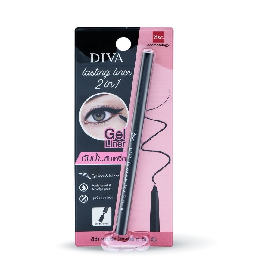 BSC Bsc Diva Lasting Liner 2In1 0.28g. Black