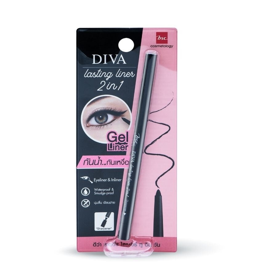 Bsc Diva Lasting Liner 2In1 0.28g. Black