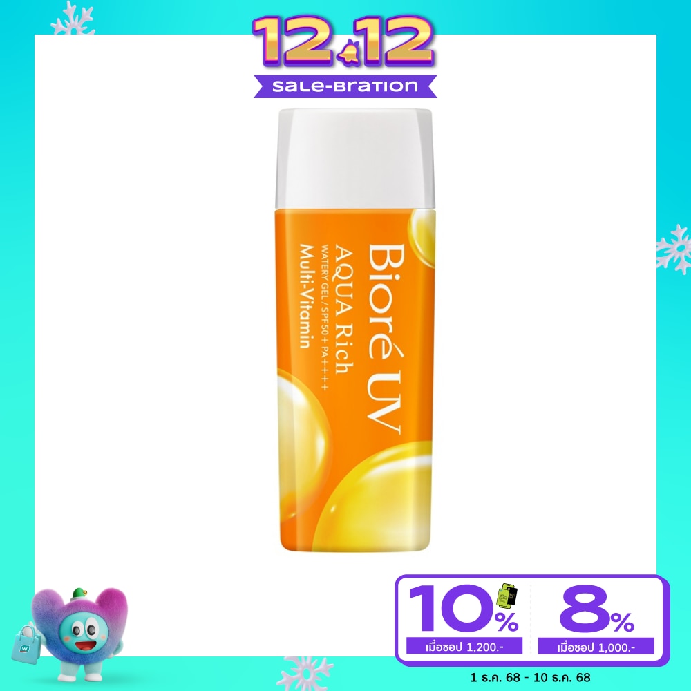 Biore บิโอเร ยูวี อะควา ริช วอเตอร์รี เจล มัลติ วิตามิน เอสพีเอฟ50+ พีเอ++++ 90 มล.