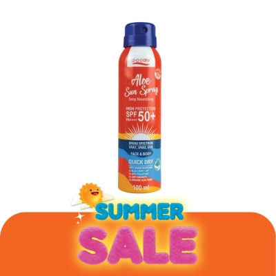 PO CARE พี.โอ. แคร์ อโล ซัน สเปรย์ เฟส แอนด์ บอดี้ เอสพีเอฟ50+ พีเอ++++ 100 มล. สเปรย์ กันแดด