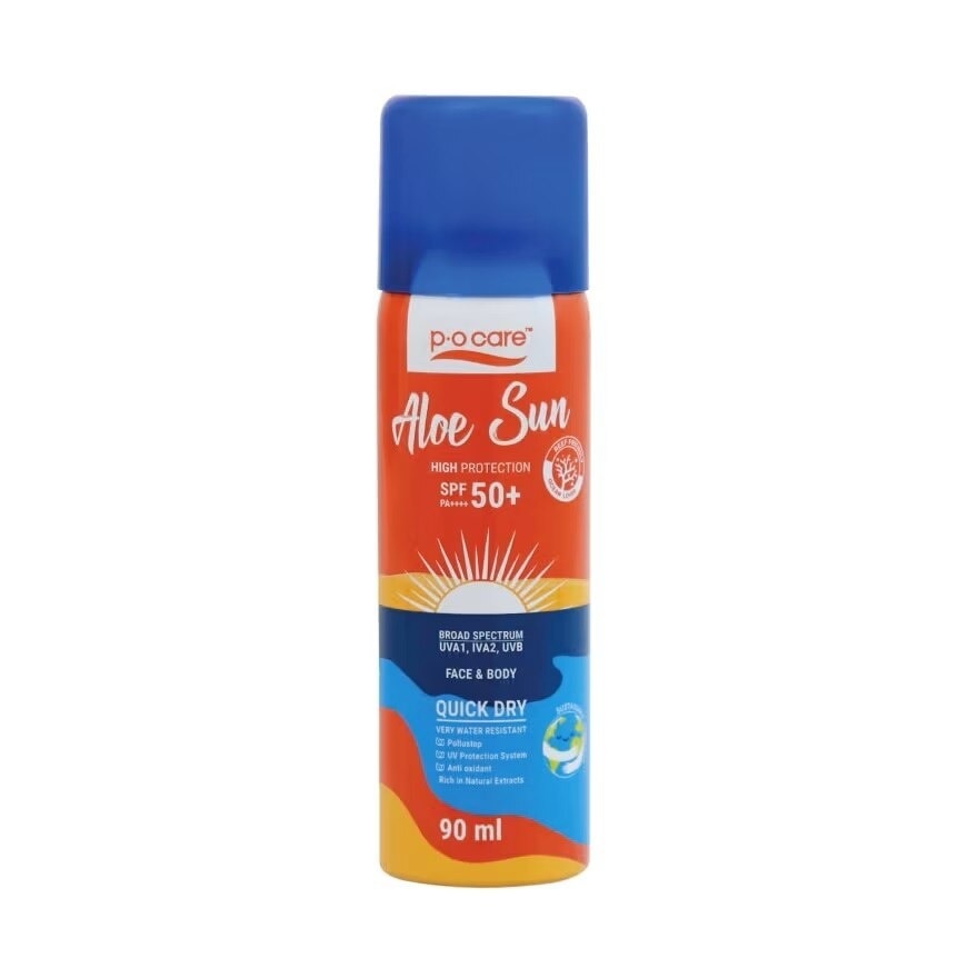 P.O. Care Aloe Sun Spray SPF50+ PA++++ 90 Ml. สเปรย์ กันแดด