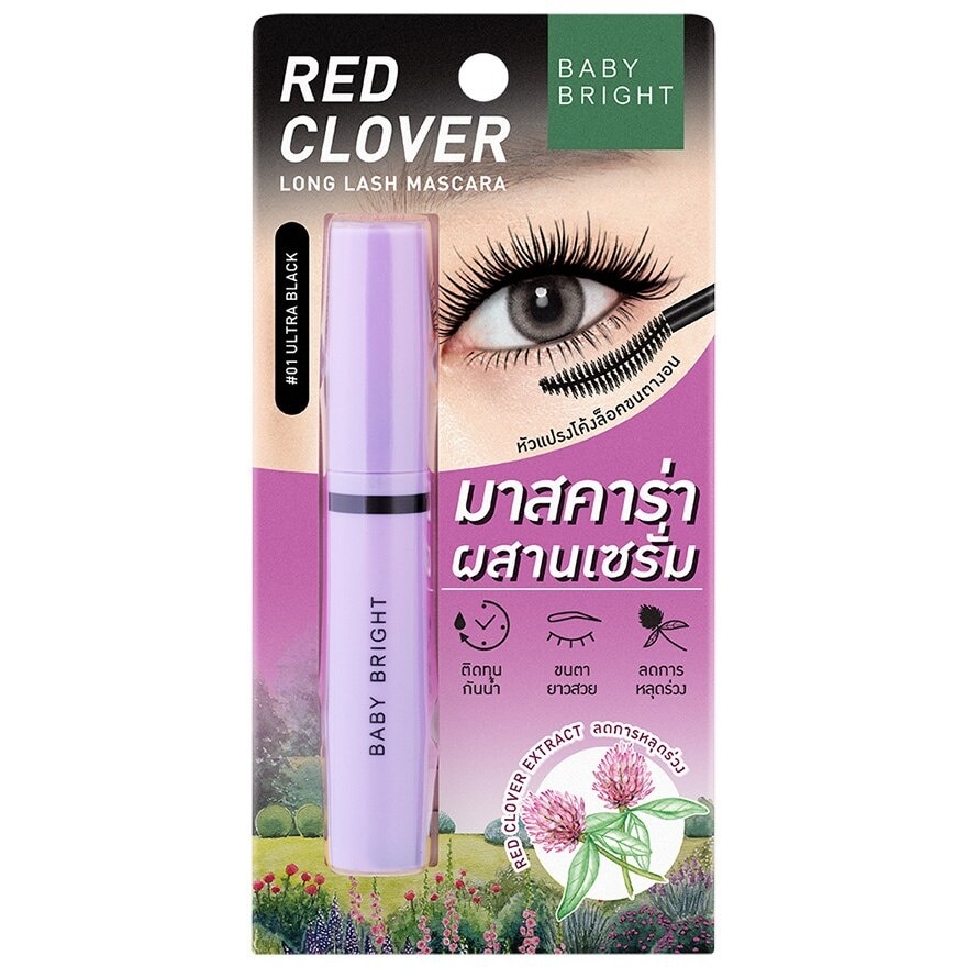 Baby Bright Red Clover Long Lash Mascara 4.8g. 01 Ultra Black