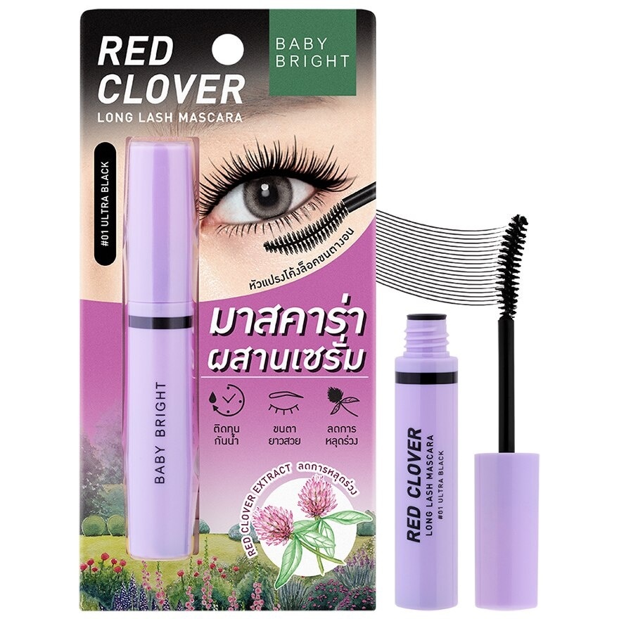 Baby Bright Red Clover Long Lash Mascara 4.8g. 01 Ultra Black