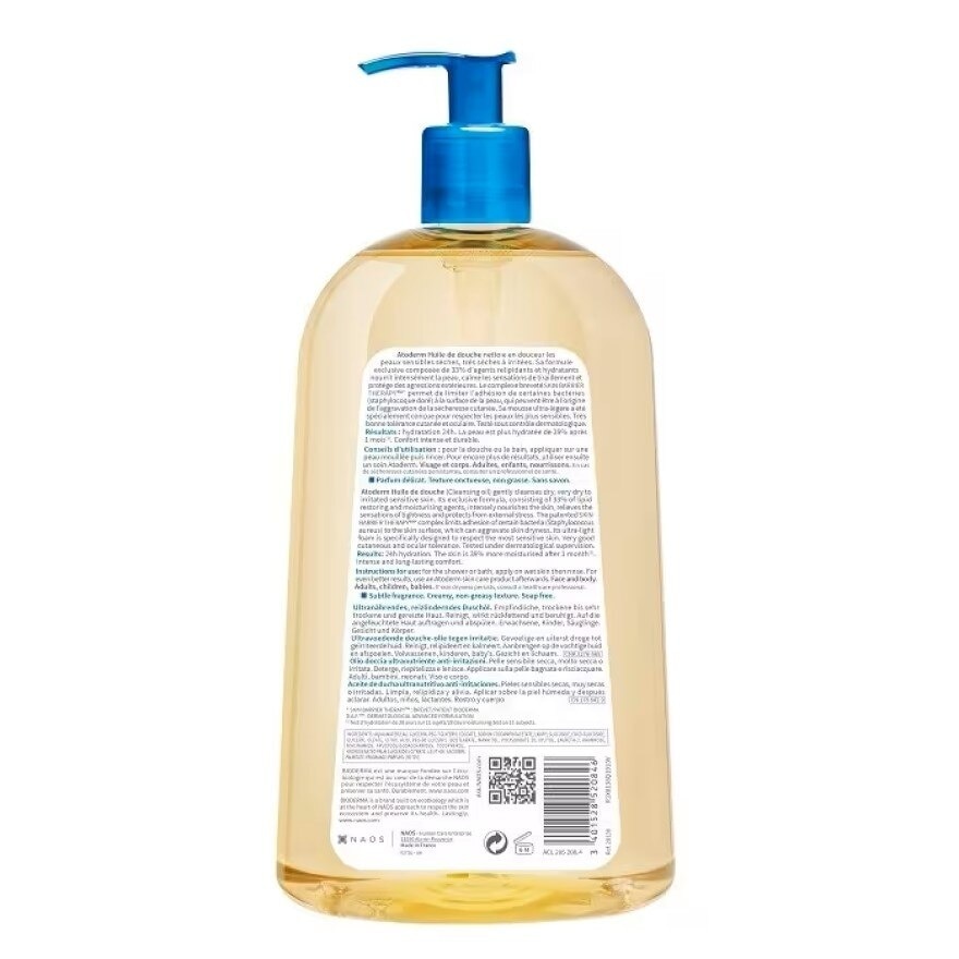 Bioderma Atoderm Huil De Douce 1000 ml. Shower Oil Dry to Very dry skin.