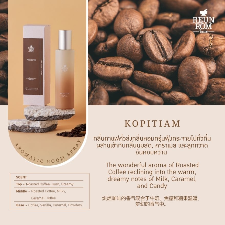 รื่นรมย์ สเปรย์ น้ำหอมปรับอากาศ 150มล. โกปี๊เตี่ยม