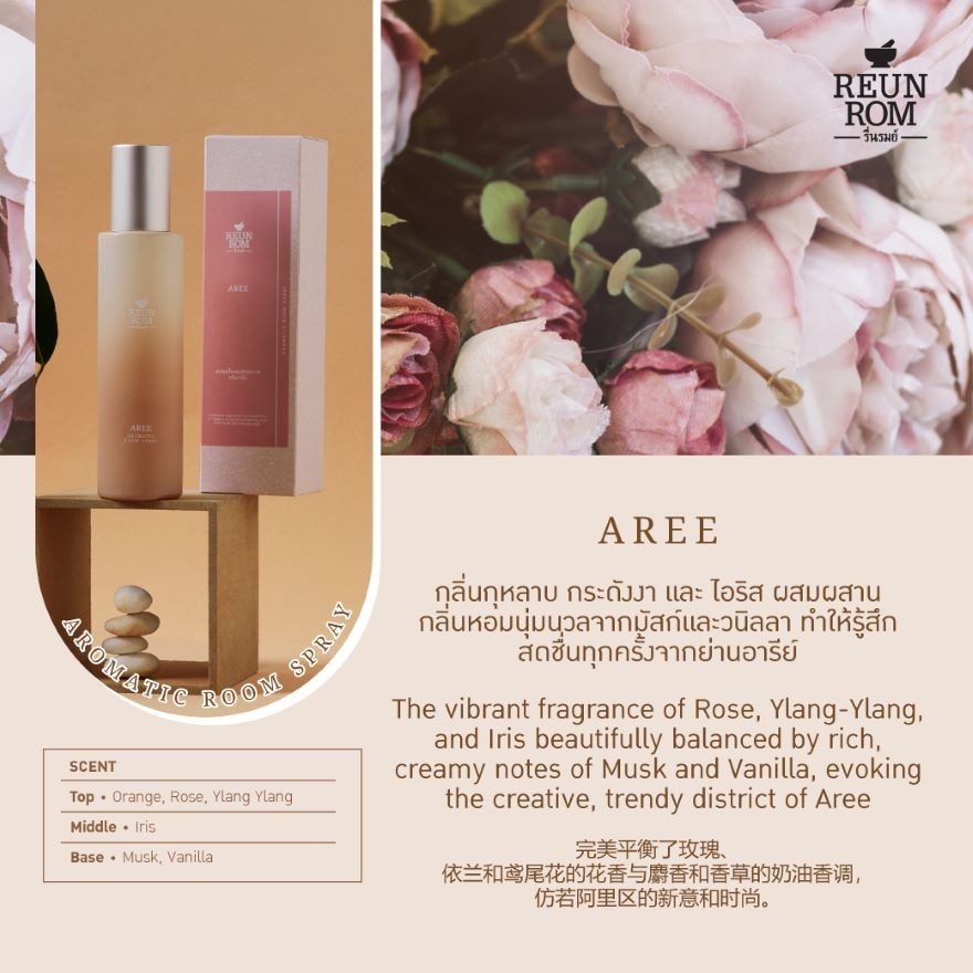 รื่นรมย์ สเปรย์ น้ำหอมปรับอากาศ 150มล. อารีย์