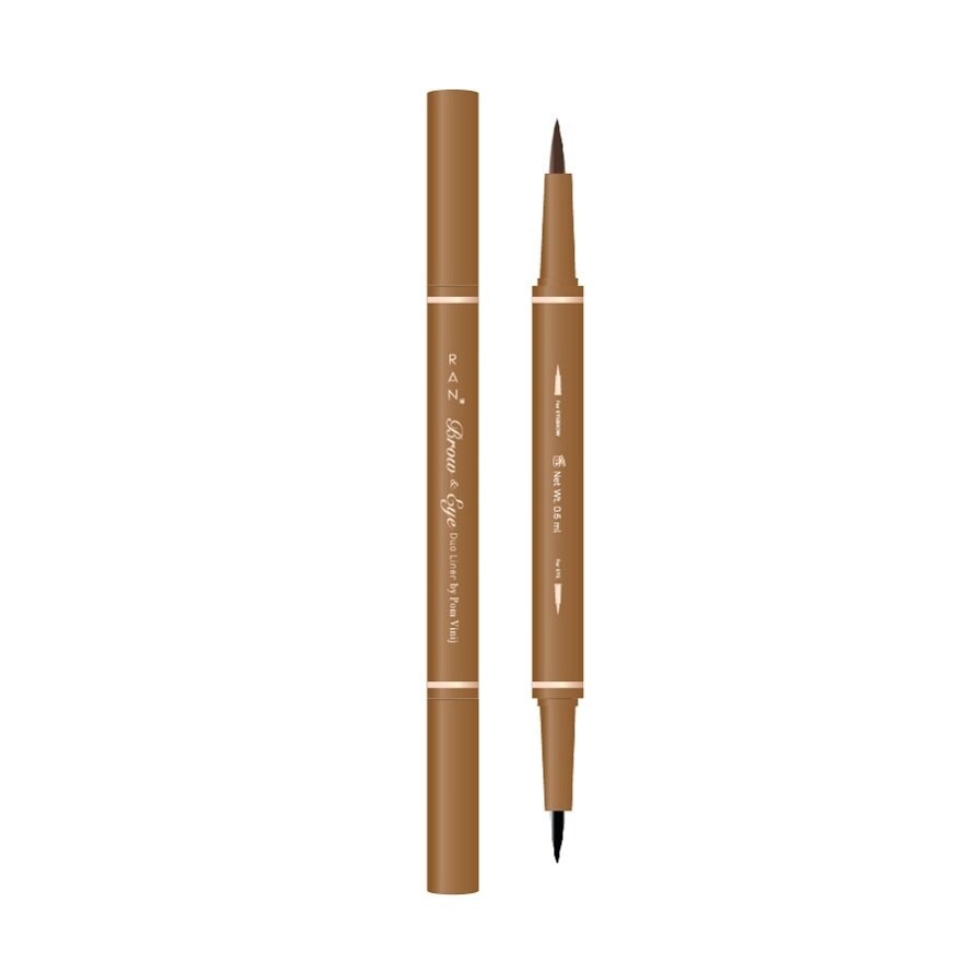 Ran Brow And Eye Duo Liner By Pom Vinij 0.6ml. 02 Soft Brown