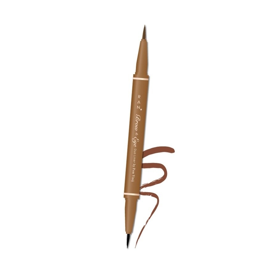 Ran Brow And Eye Duo Liner By Pom Vinij 0.6ml. 02 Soft Brown