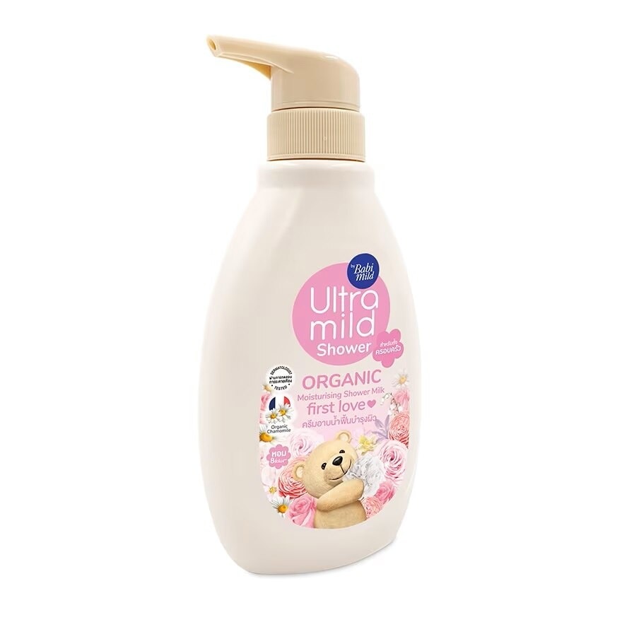 Babi Mild Ultra Mild Organic Shower Milk First Love 380 Ml. สบู่เหลวเด็ก