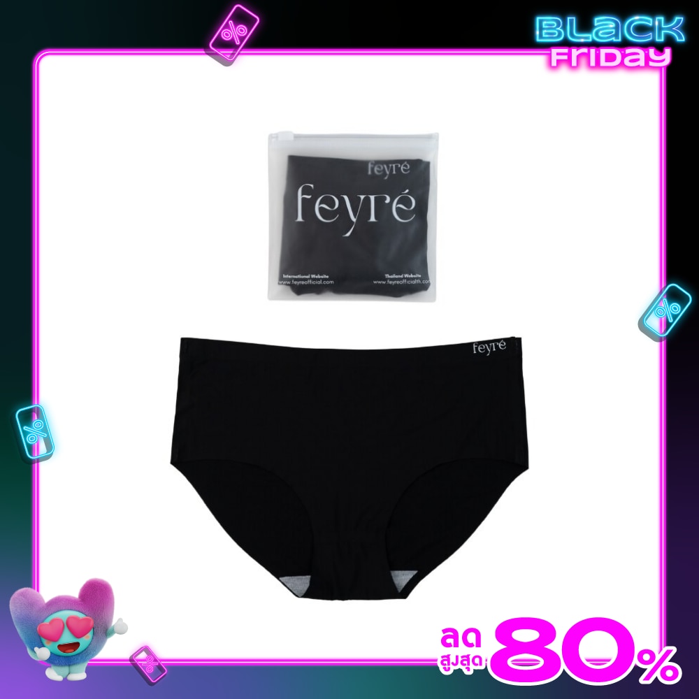 Feyre Seamless Panties Black Color Size M