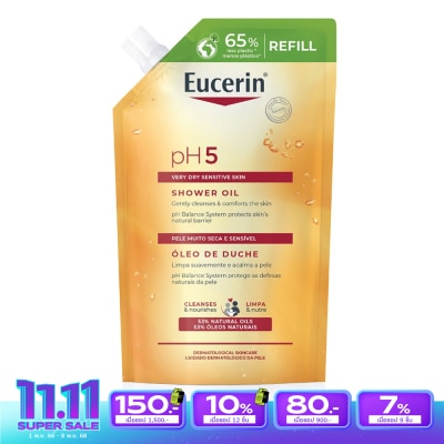 Eucerin ยูเซอริน พีเอช5 เวรี่ ดราย เซ็นซิทีฟ สกิน ชาวเวอร์ ออยล์ 400 มล. ชนิดเติม