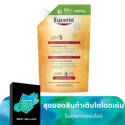 Eucerin ยูเซอริน พีเอช5 เวรี่ ดราย เซ็นซิทีฟ สกิน ชาวเวอร์ ออยล์ 400 มล. ชนิดเติม