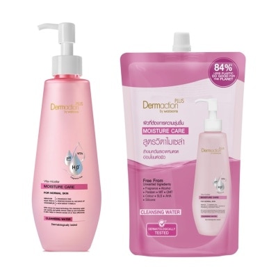 Dermaction Plus by Watsons Dermaction Plus By Watsons Vita-Micellar Moisture Care Cleansing Water 250ml+500ml(Refill)