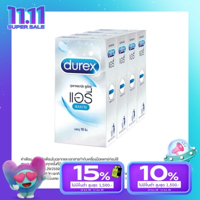 Durex Durex Airy Condom 52 mm. 10 Pcs x 4