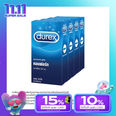Durex Durex Comfort Extra Large Condom 56 mm. 10 Pcs x 4