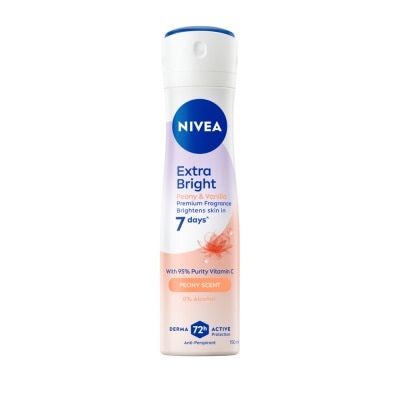 Nivea - นีเวีย สเปรย์ เอ็กซ์ตร้า ไบรท์ พีโอนี แอนด์ วานิลลา พรีเมียม ฟราแกรนซ์ พีโอนี 150 มล.