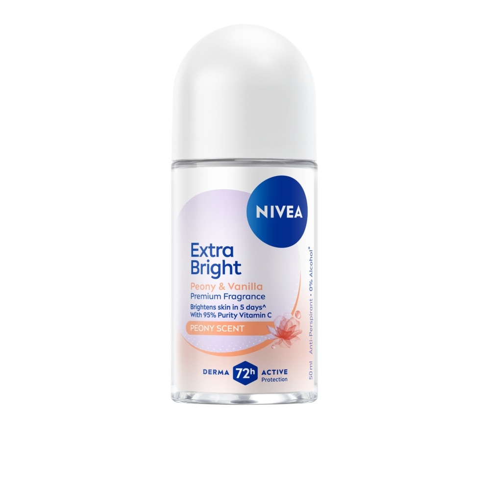 Nivea Roll On Extra Bright Premium Fragrance Peony Vanilla 50 Ml. image