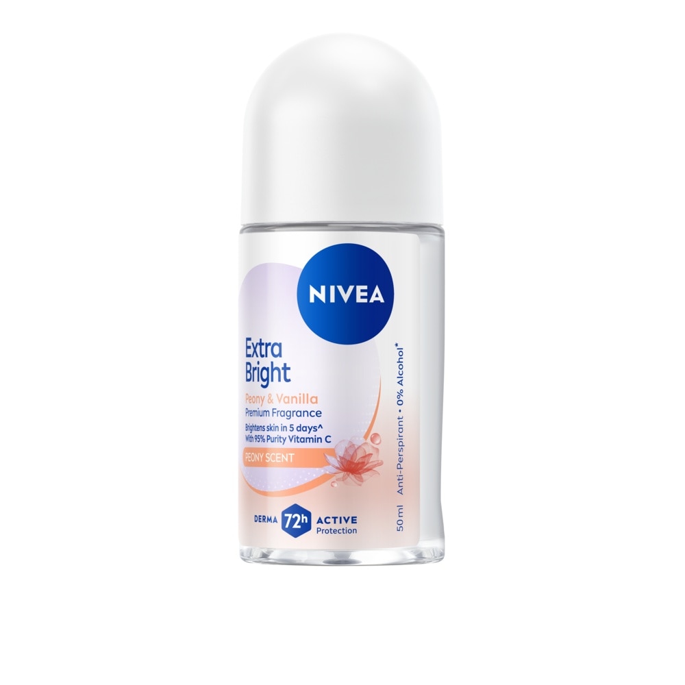 Nivea Roll On Extra Bright Premium Fragrance Peony Vanilla 50 Ml. image
