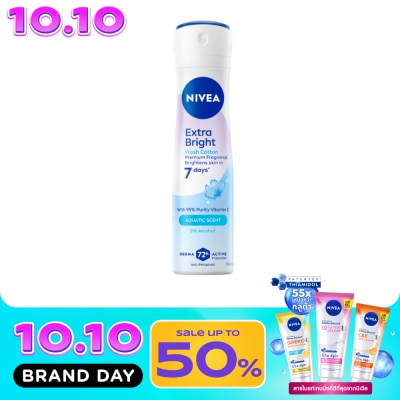 Nivea Nivea Spray Extra Bright Premium Fragrance Fresh Cotton 150 Ml. image