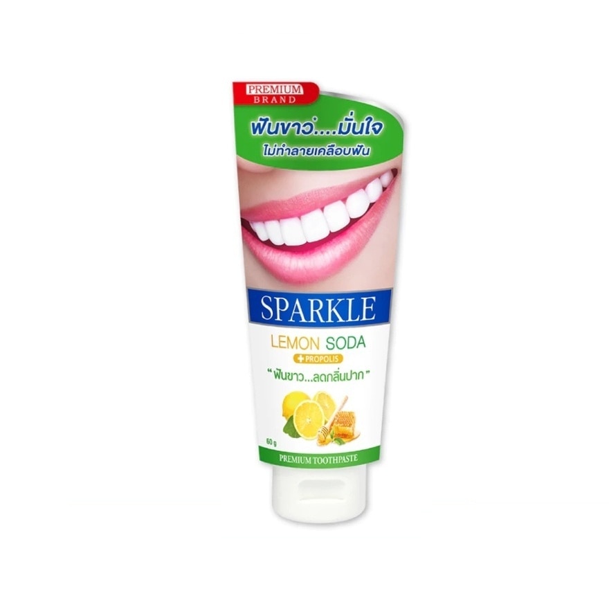 Sparkle สปาร์คเคิล ยาสีฟัน ดับเบิ้ล ไวท์ เลมอน โชดา 60 กรัม