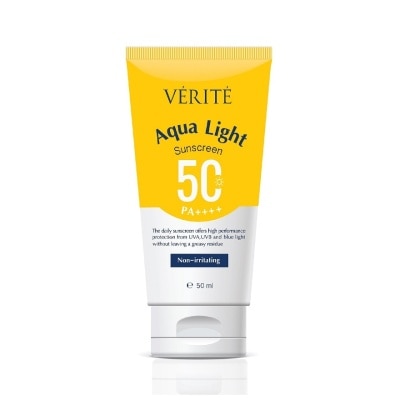 Verite เวอริเต้ อควา ไลท์ ซันสกรีน SPF 50 PA++++ 50 มล.ผลิตภัณฑ์ป้องกันแสงแดด