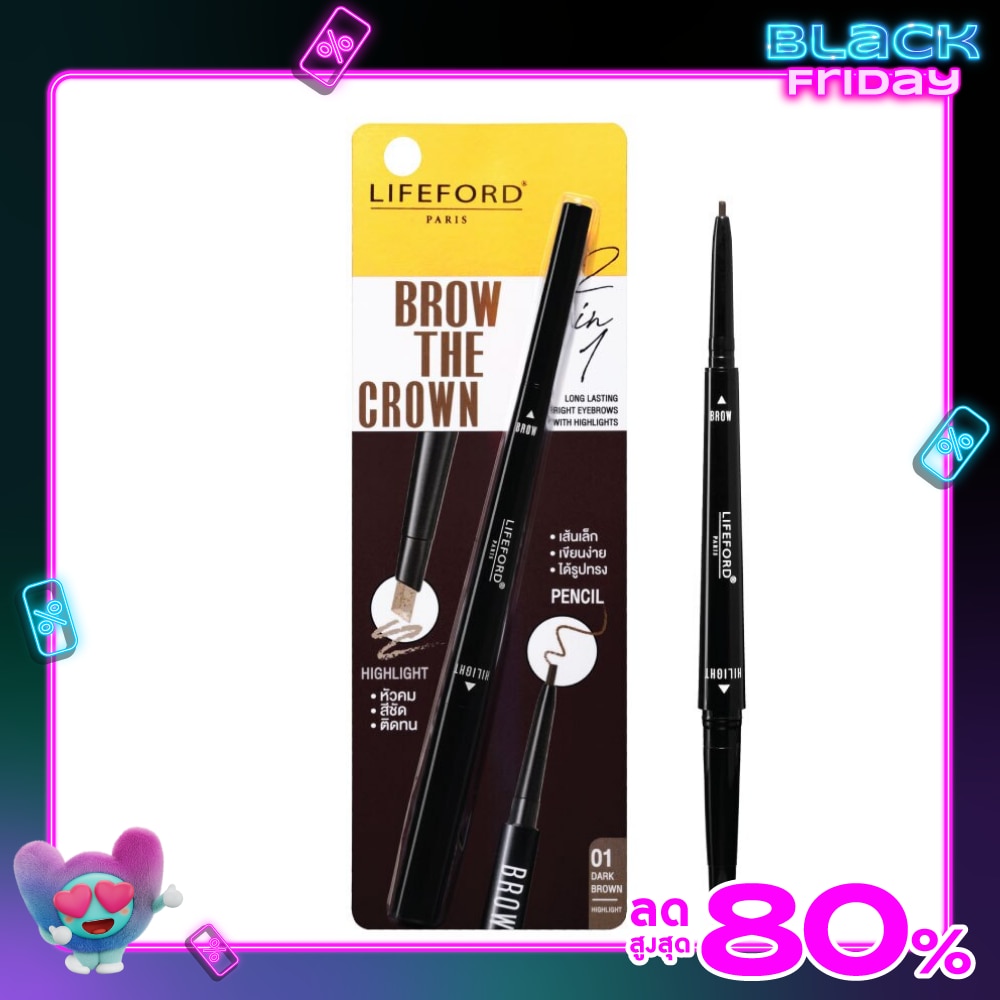 Lifeford Paris Brow The Crown Eyebrow 0.3g. 01 Dark Brown