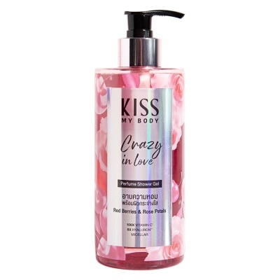 Kiss My Body คิส มาย บอดี้ เพอร์ฟูม ชาวเวอร์ เจล เครซี่ อิน เลิฟ 380 มล.เจลอาบน้ำ ผิวหอม กระจ่างใส