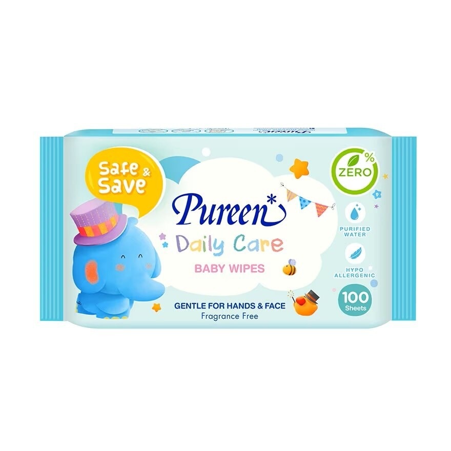 Pureen Baby Wipes Daily Care 100'S