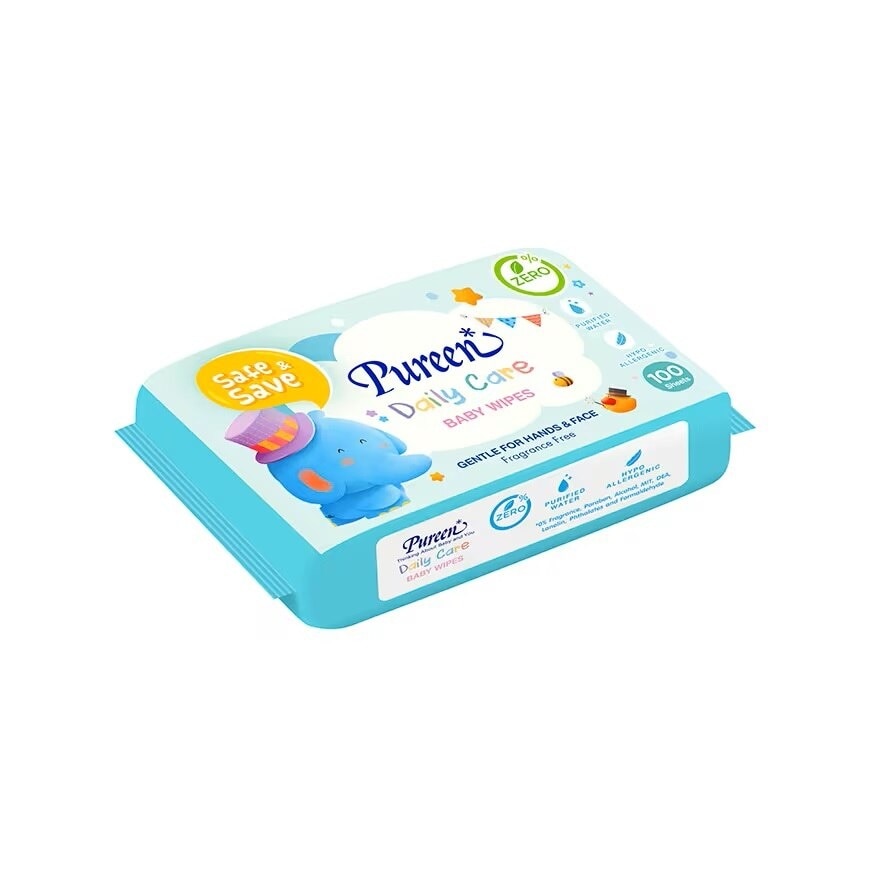 Pureen Baby Wipes Daily Care 100'S