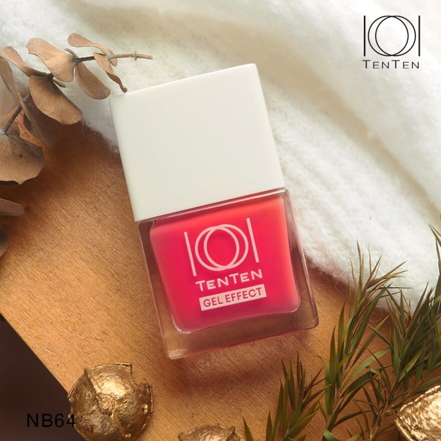 Tenten gel effect nail polish 12 ml. NB 64 Charming Coral