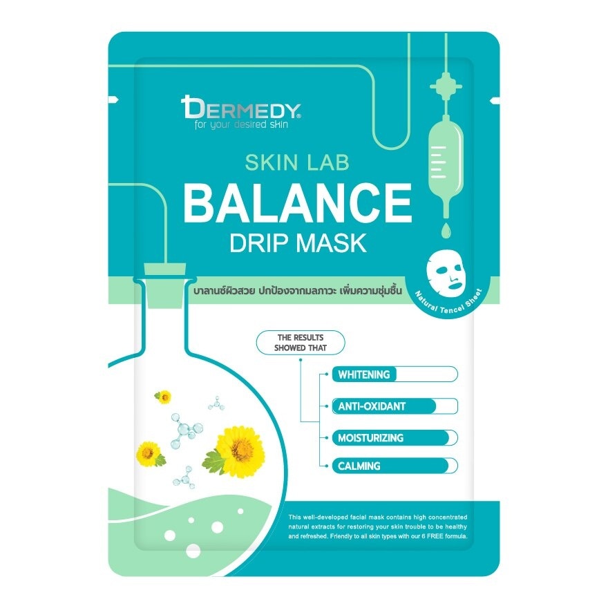 Dermedy Skin Lab Balance Drip Mask 1'S มาสก์หน้า ปรับผิวให้สมดูล ผิวแพ้ง่าย